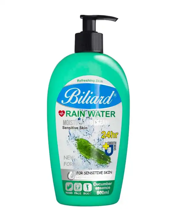 کرم آبرسان صورت و بدن بیلیارد Biliard حاوی عصاره خیار 500ml